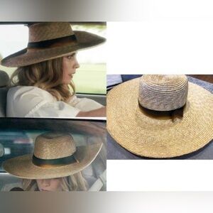LittleDoe‎ (Little Doe is Love) Wide-Brim Straw Hat w/Ombre Band (Schitts Creek)